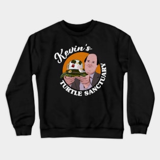 Kevin's Turtle Sanctuary (white text, distressed) Crewneck Sweatshirt